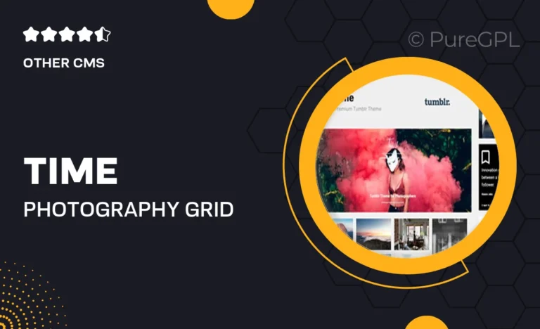 time photography grid tumblr theme