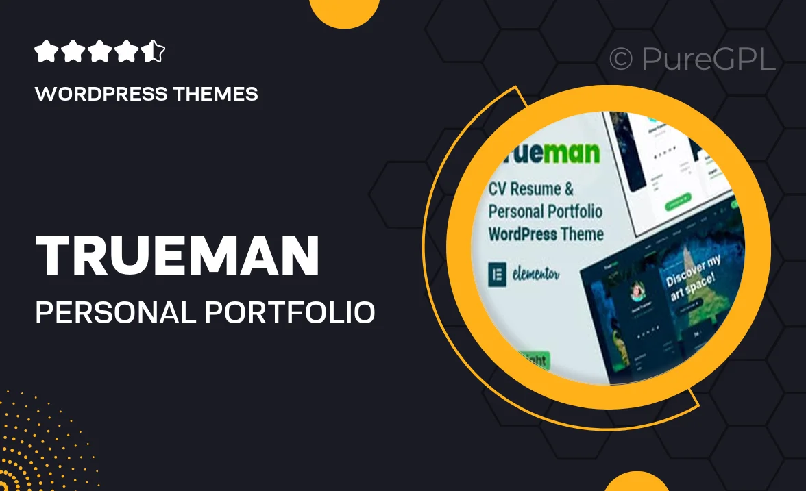 Trueman – Personal Portfolio WordPress Theme