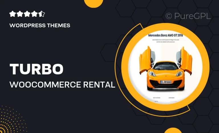 turbo woocommerce rental booking theme