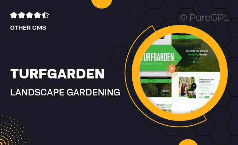 turfgarden landscape gardening elementor template kit