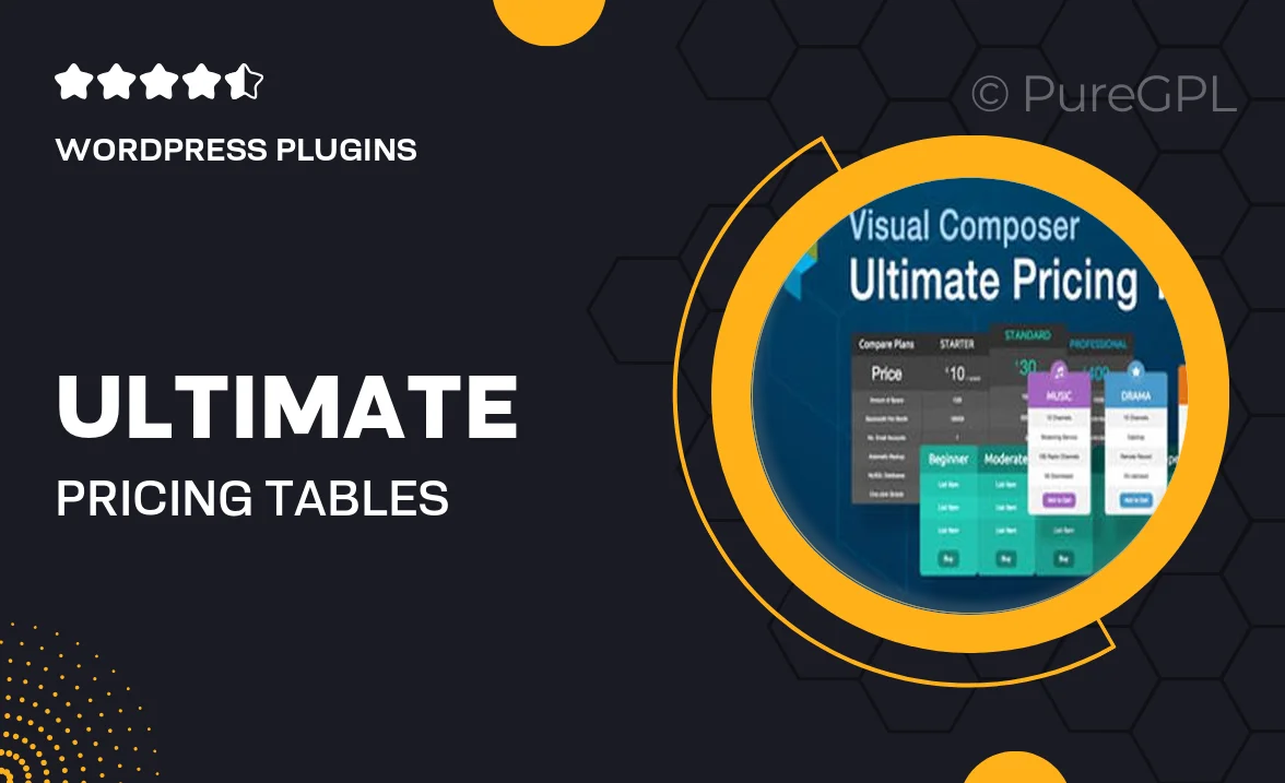 Ultimate Pricing Tables – Visual Composer