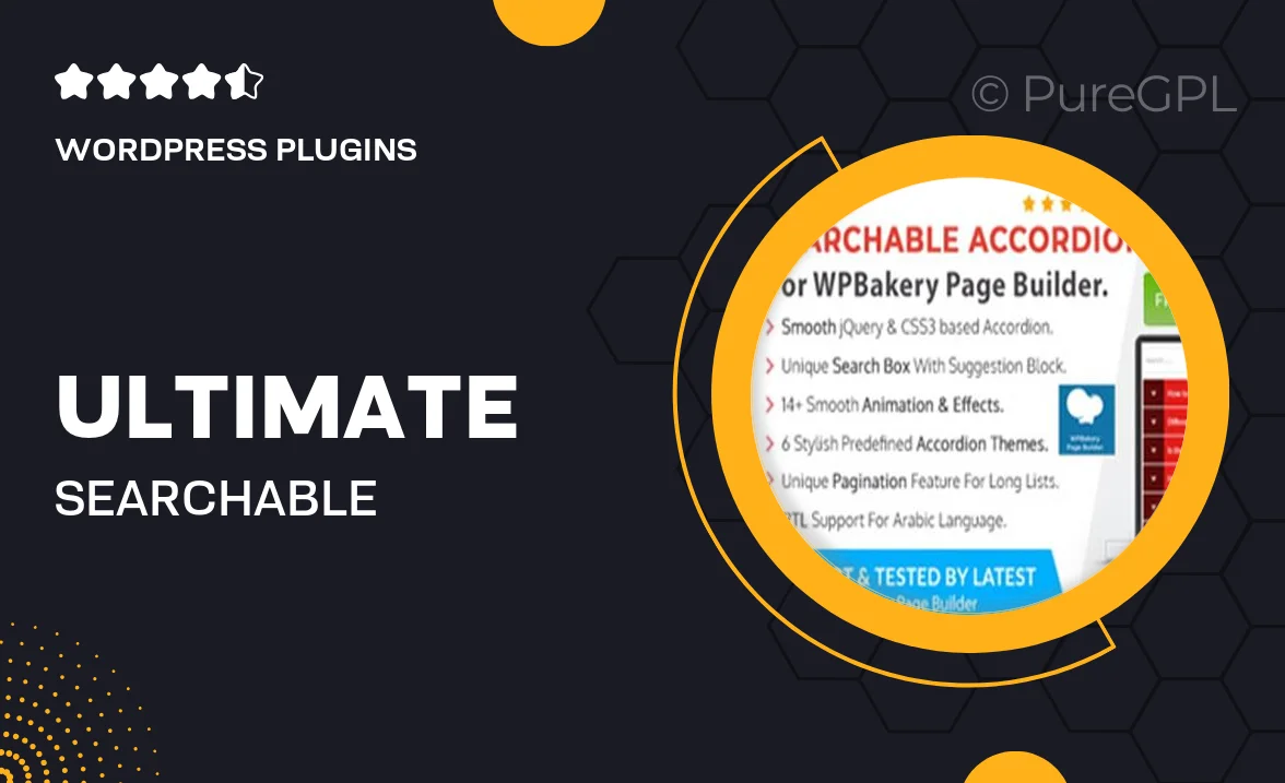 Ultimate Searchable Accordion – WPBakery Page Builder Addon