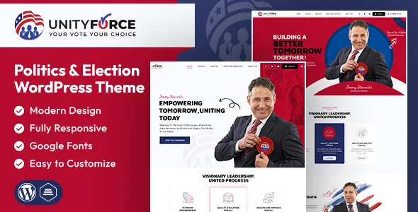 unityforce politics election wordpress theme 1