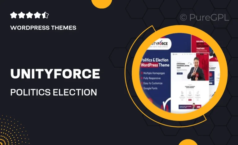unityforce politics election wordpress theme
