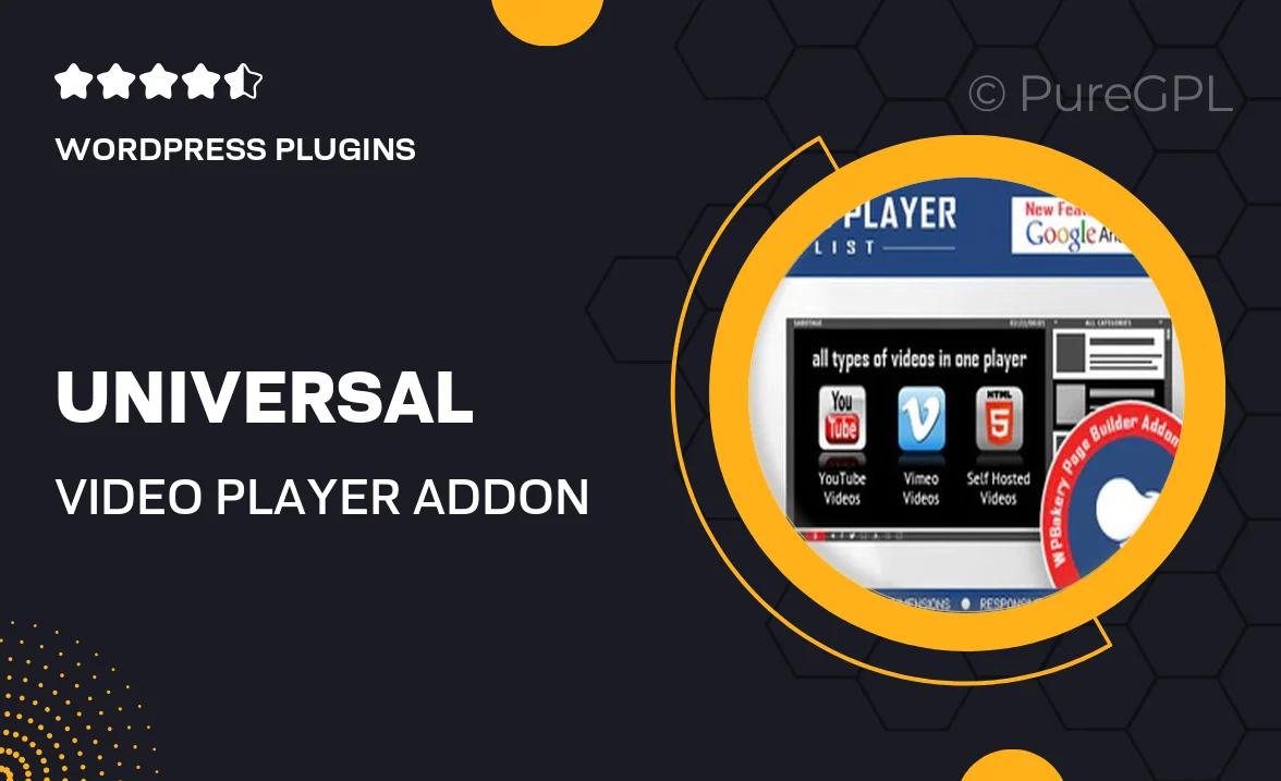 Universal Video Player – Addon for WPBakery Page Builder