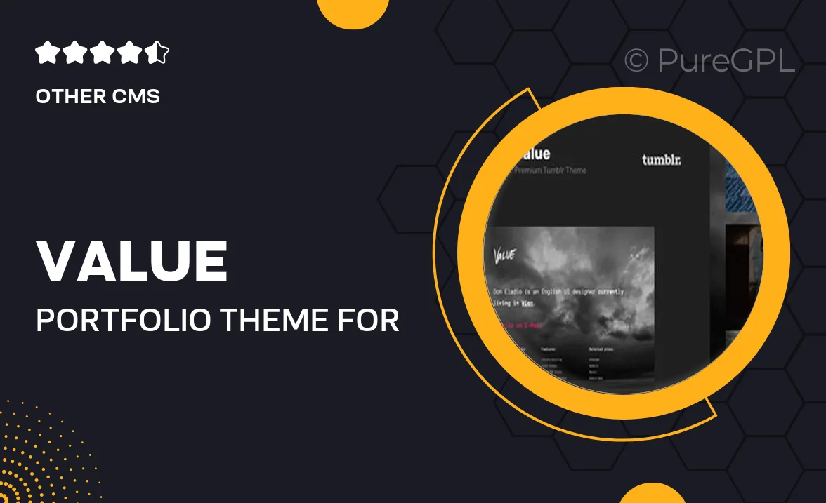 Value – Portfolio Theme for Tumblr