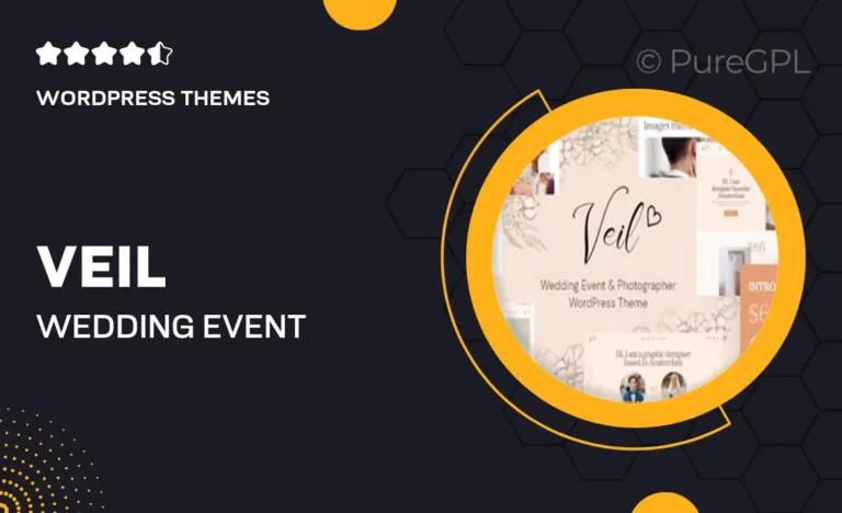 veil wedding event photographer wordpress theme