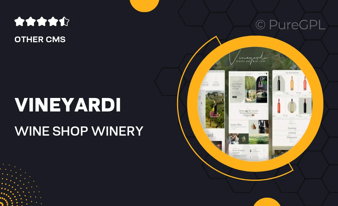 Vineyardi – Wine Shop & Winery Elementor Pro Template Kit