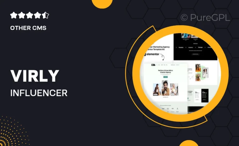virly influencer marketing agency elementor template kit