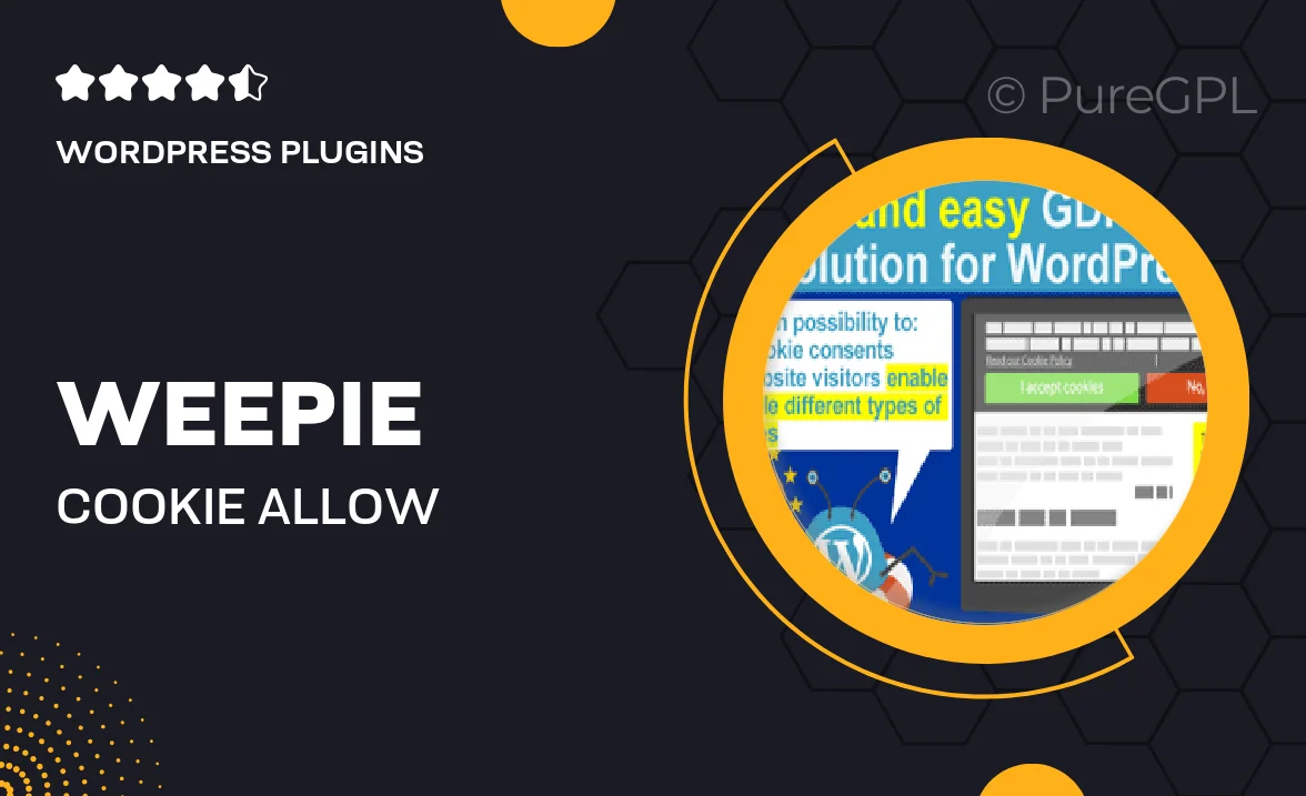 WeePie Cookie Allow – Complete GDPR / AVG / CCPA Cookie Compliance WordPress plugin