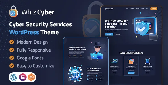 whizcyber cyber security wordpress theme 1