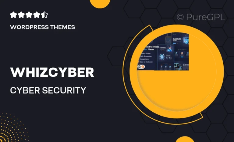 whizcyber cyber security wordpress theme