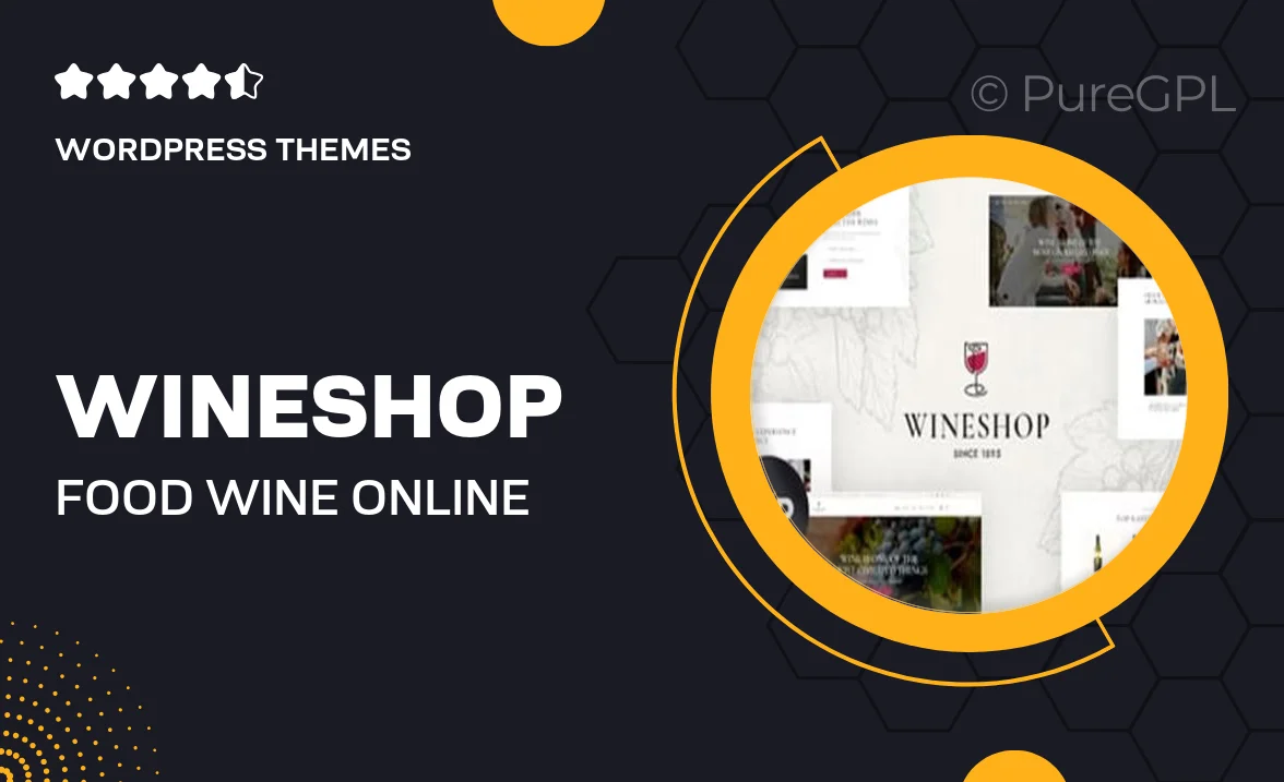 WineShop – Food & Wine Online Delivery Store WordPress Theme