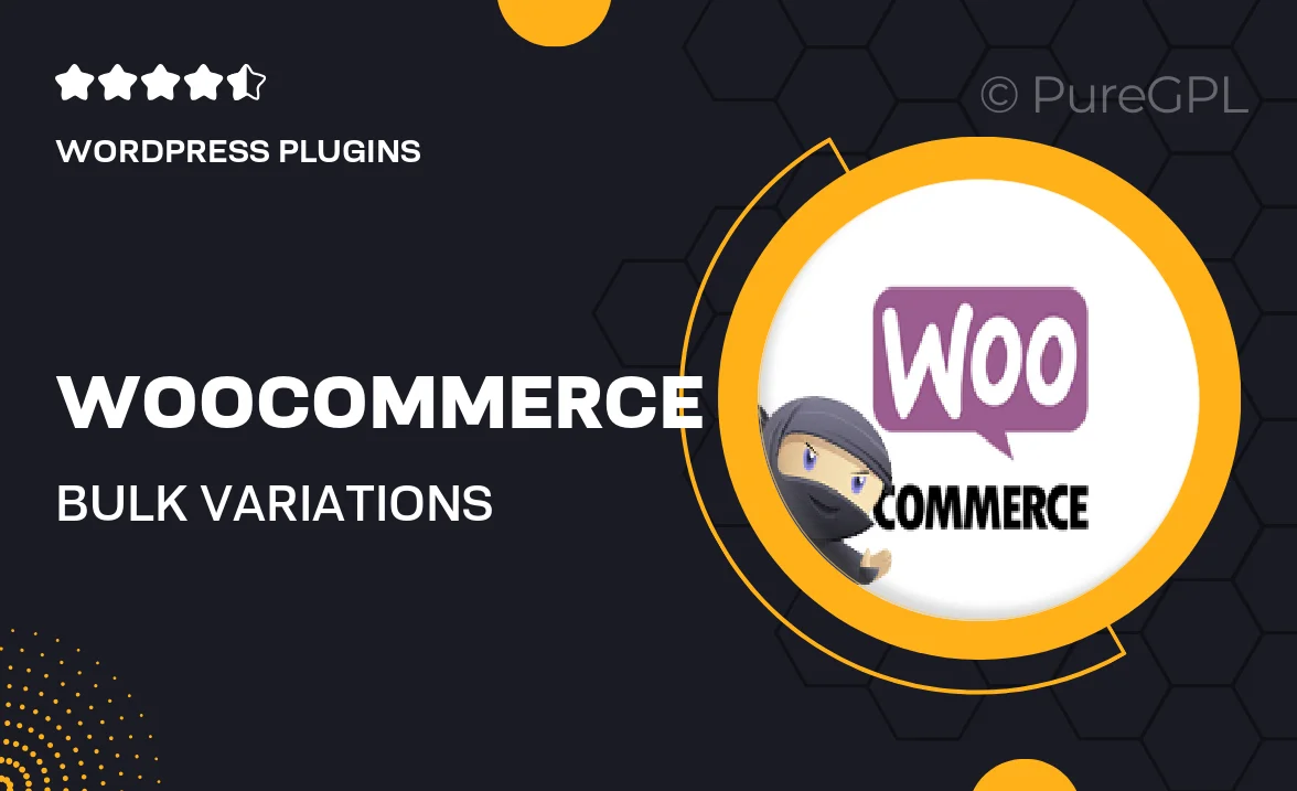 Woocommerce | Bulk Variations