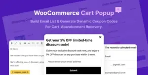 WooCommerce Cart Popup – For Cart Abandonment Recovery