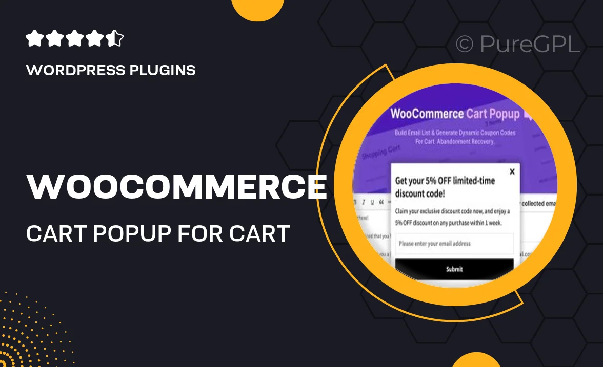 WooCommerce Cart Popup – For Cart Abandonment Recovery