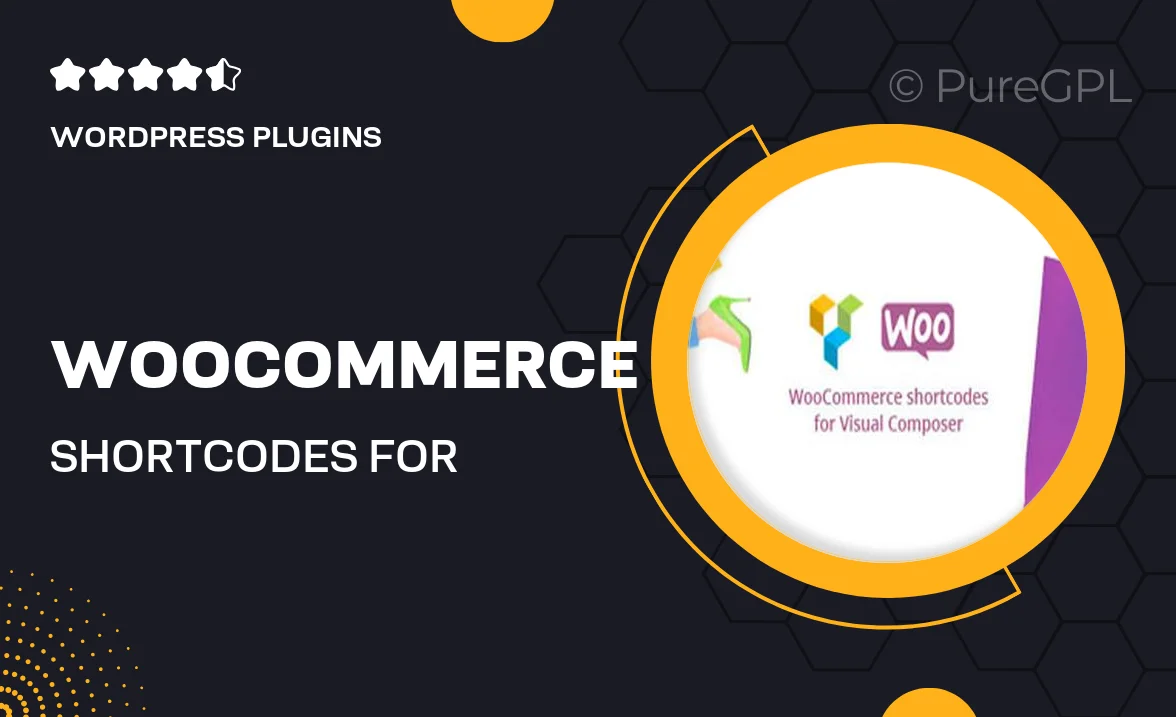 Woocommerce Shortcodes – for Visual Composer