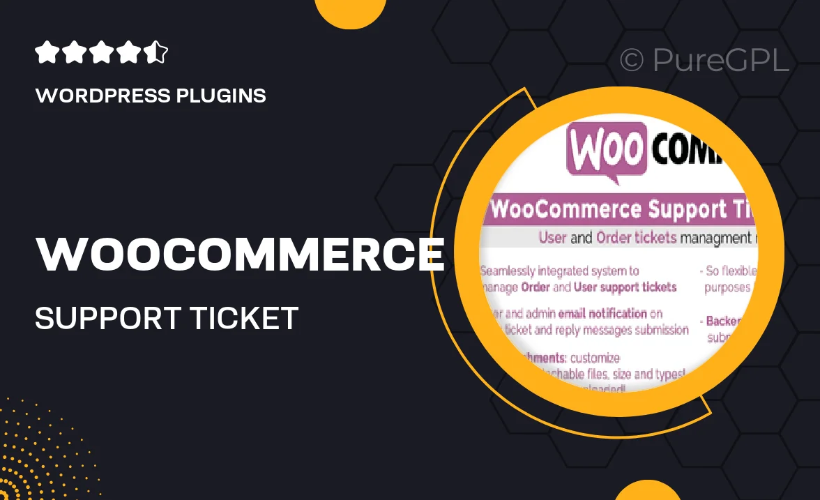 WooCommerce Support Ticket System