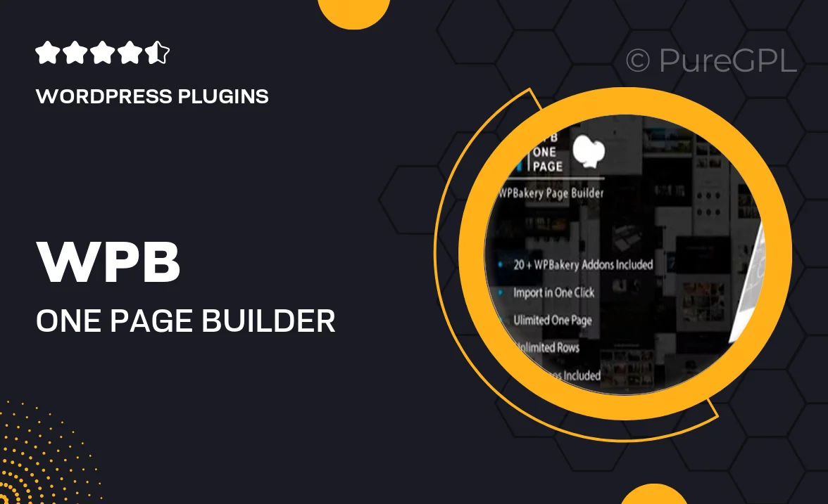 WPB One Page Builder – Addons for WPBakery