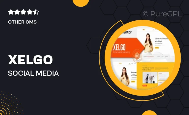 xelgo social media marketing elementor template kit