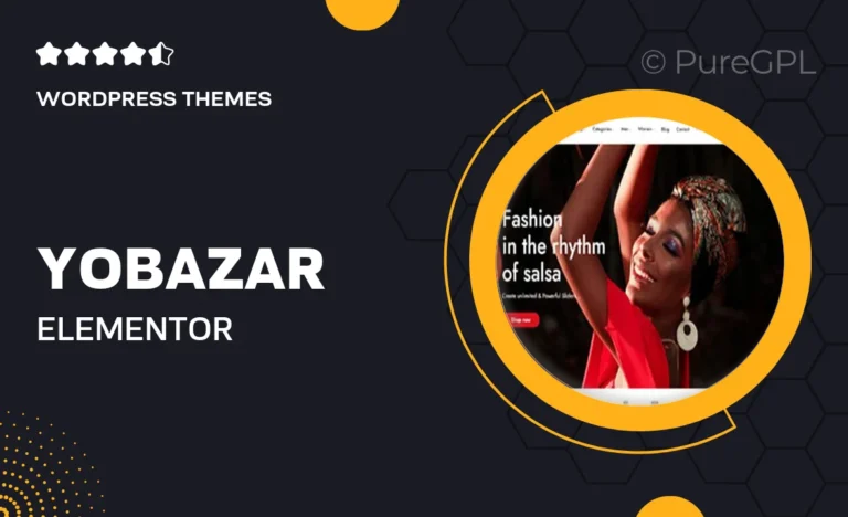 yobazar elementor woocommerce wordpress theme