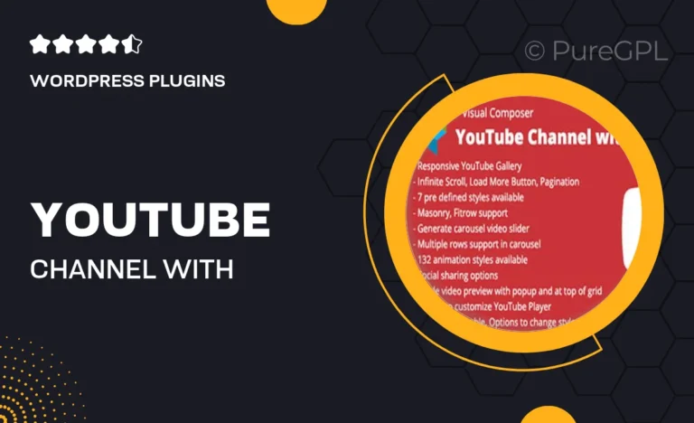 youtube channel with carousel visual composer
