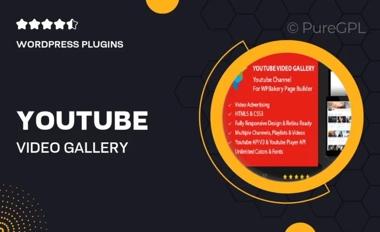 youtube video gallery youtube channel for wpbakery page builder