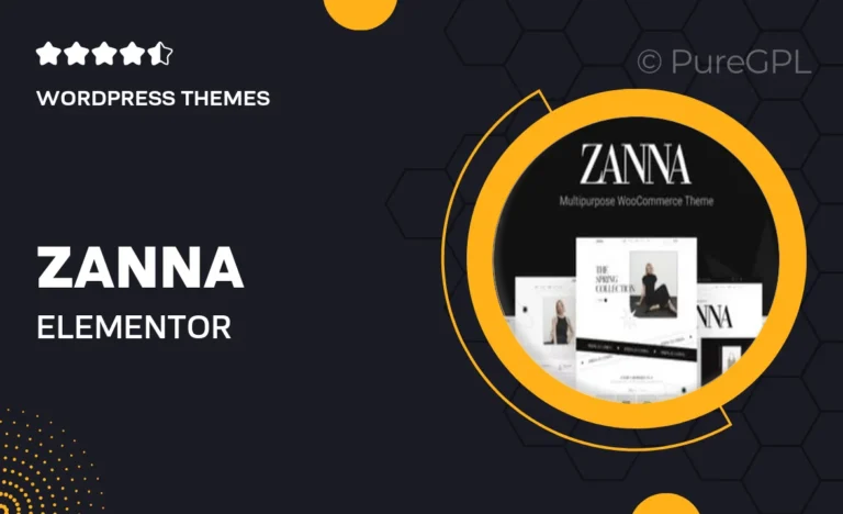 zanna elementor woocommerce theme
