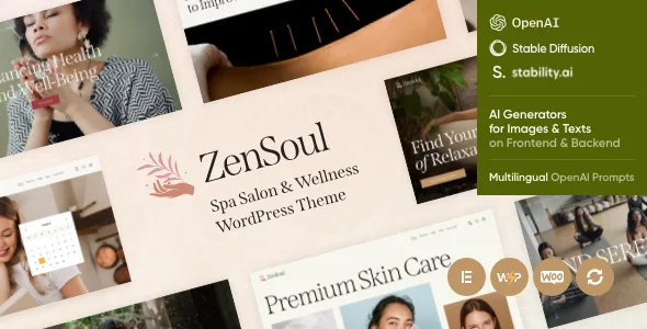 zensoul spa salon wellness wordpress theme ai 1