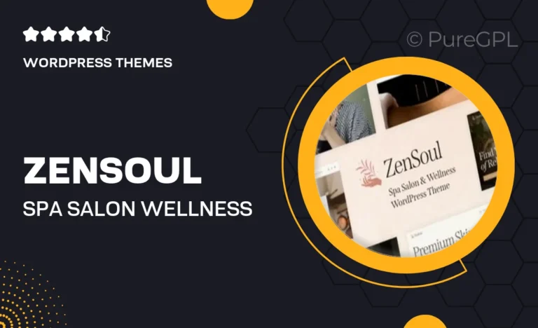 zensoul spa salon wellness wordpress theme ai