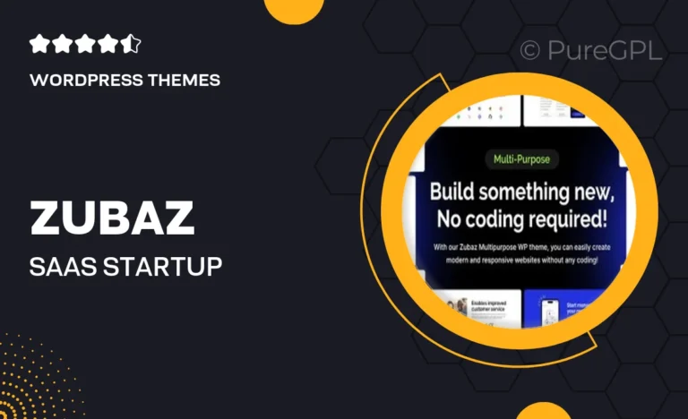 zubaz saas startup wordpress theme