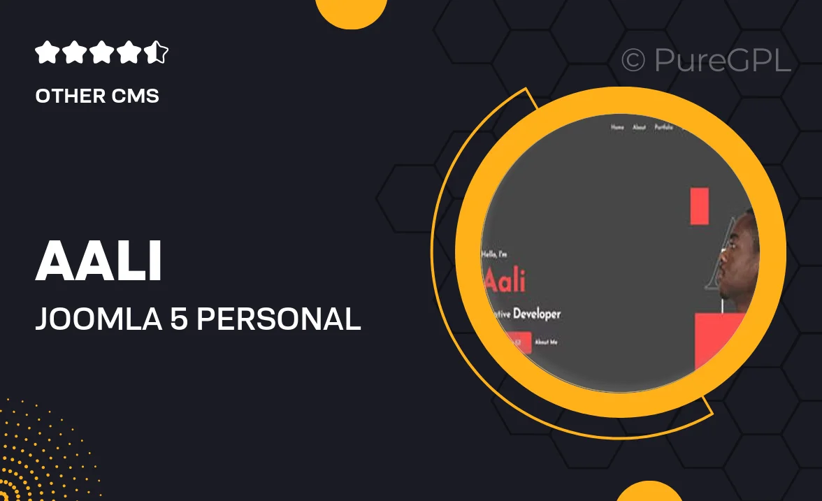 Aali – Joomla 5 Personal Portfolio & Resume Template