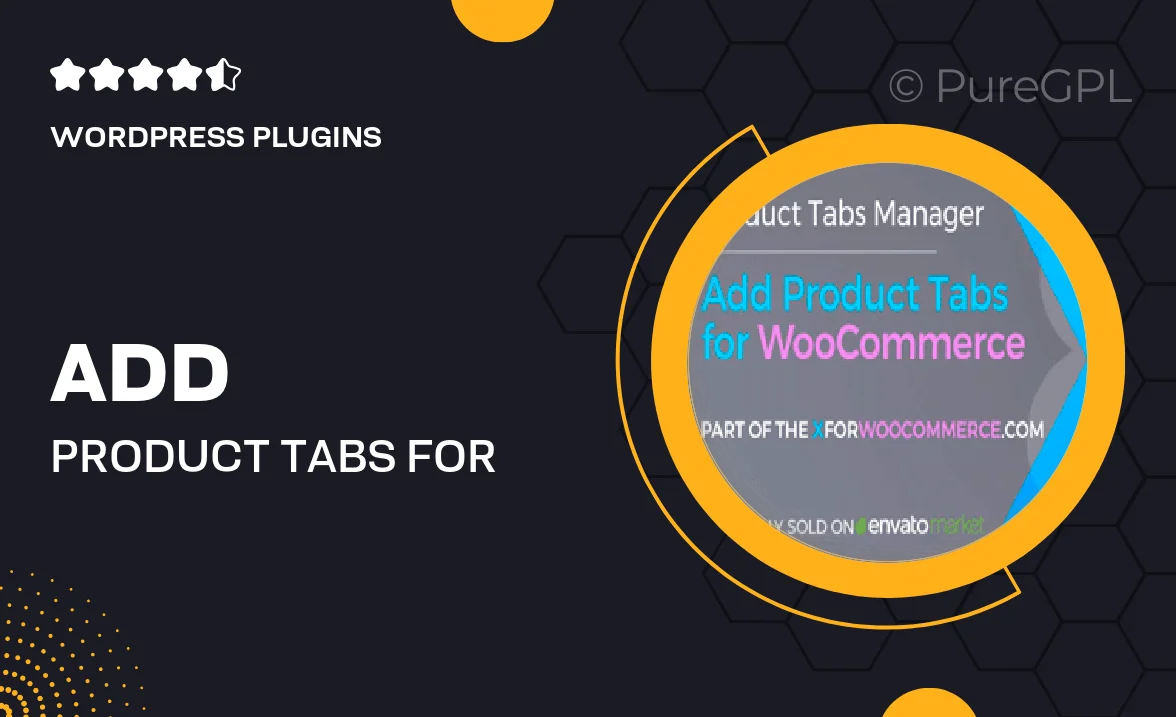 Add Product Tabs for WooCommerce