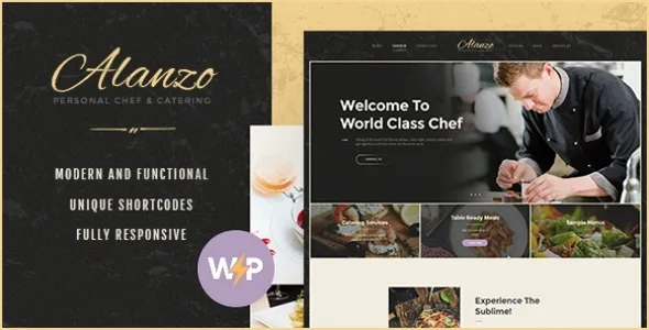 alanzo personal chef wedding catering event wordpress theme 1