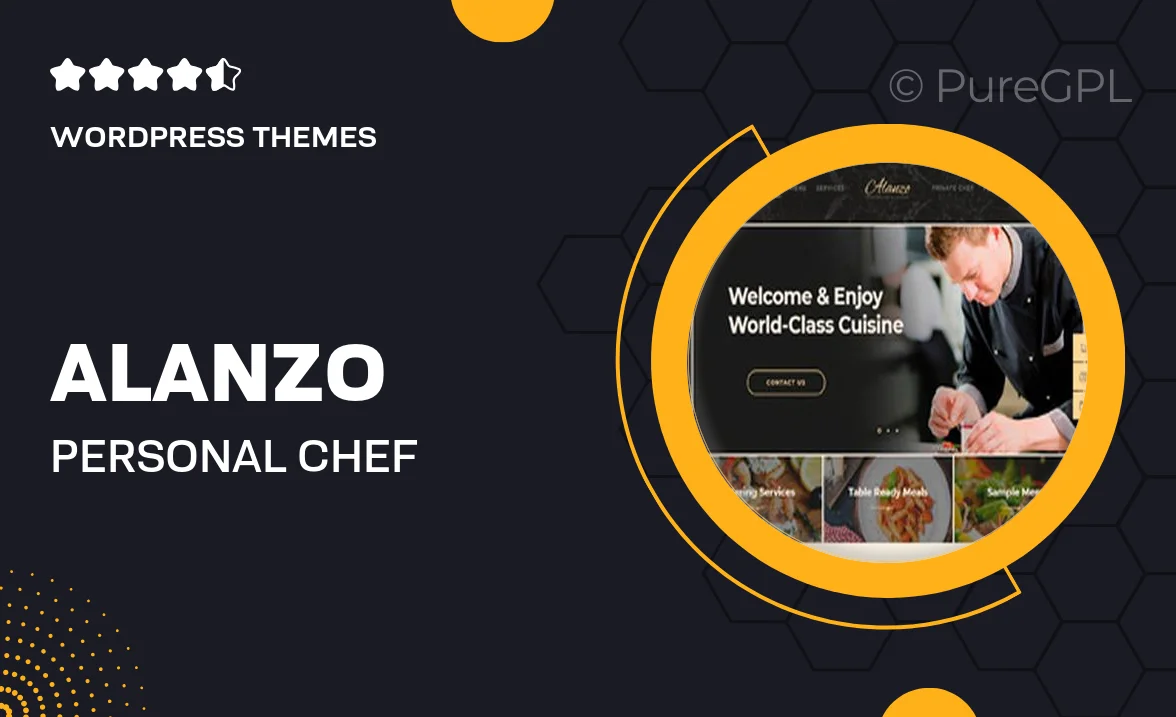 Alanzo | Personal Chef & Wedding Catering Event WordPress Theme