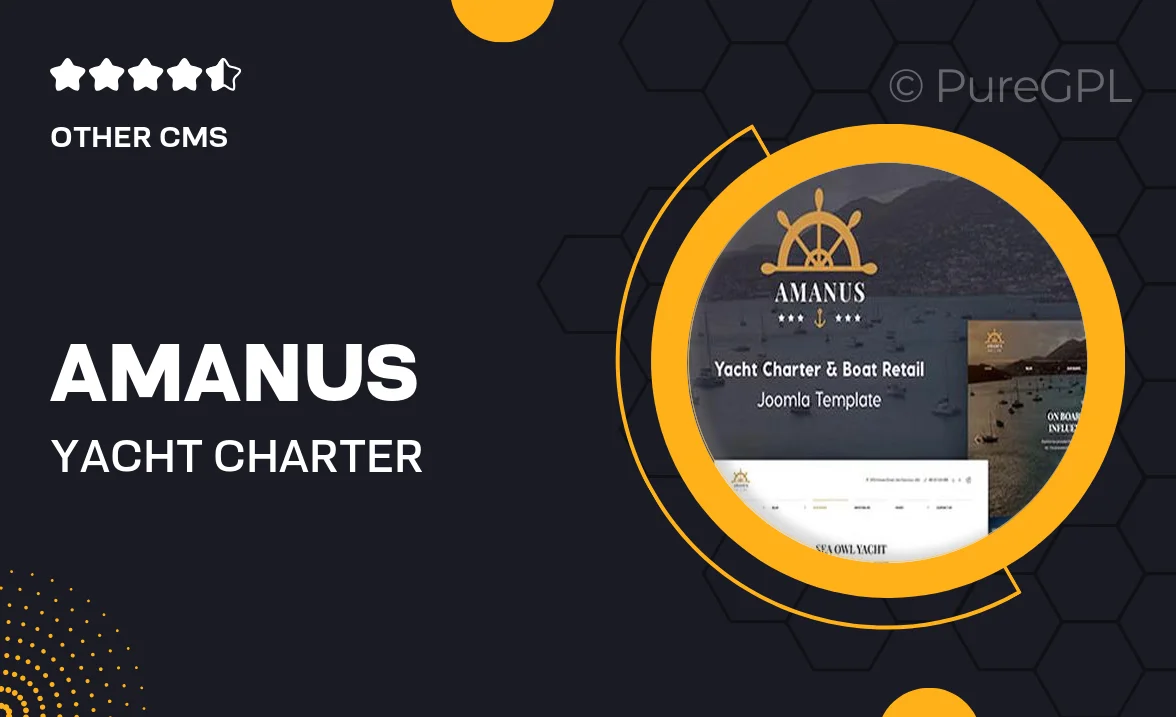Amanus | Yacht Charter Joomla 5 Template
