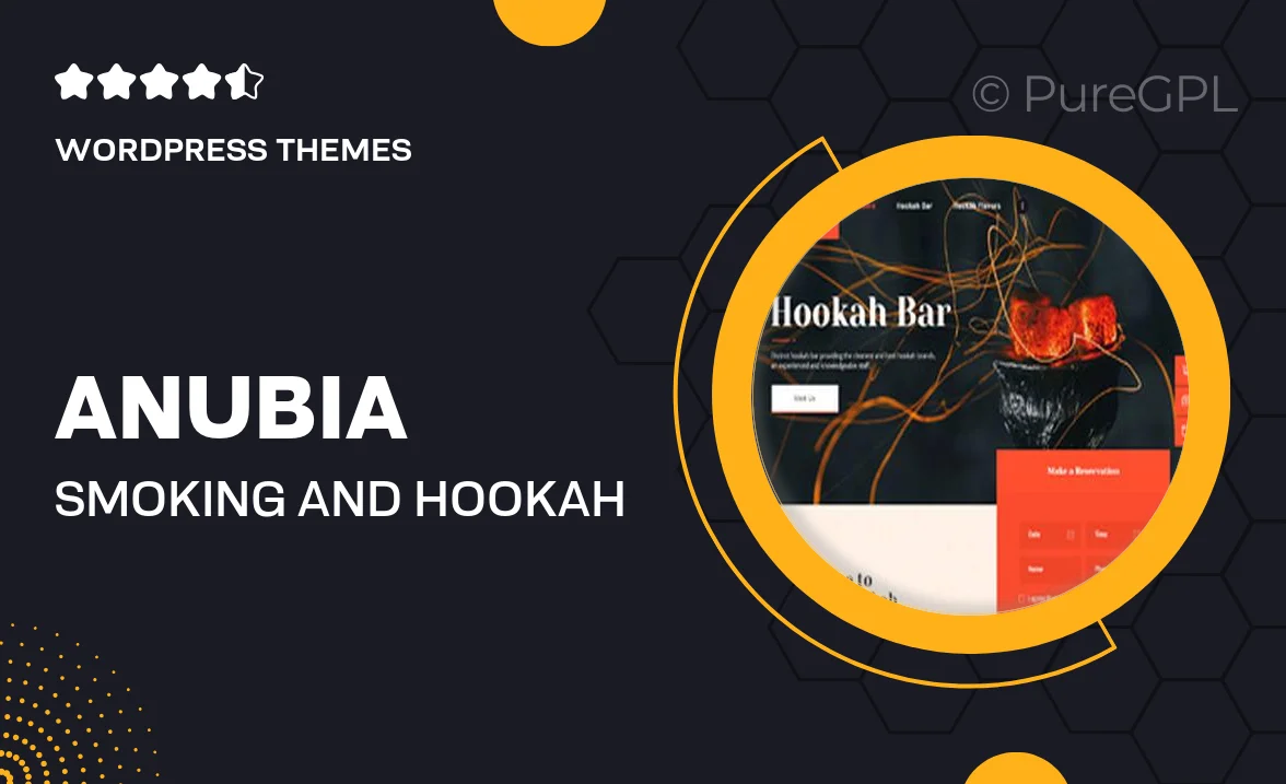 Anubia | Smoking and Hookah Bar WordPress Theme