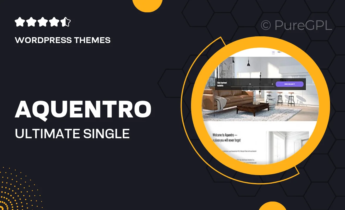 Aquentro – Ultimate Single Property WordPress Theme for your Rental