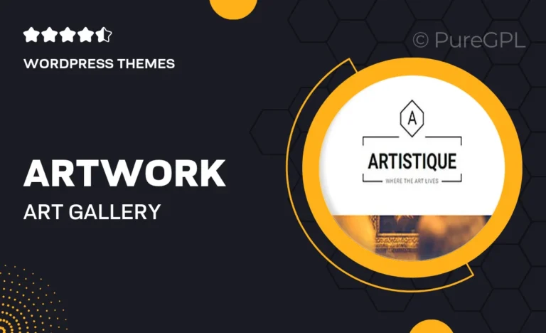 artwork art gallery wordpress theme