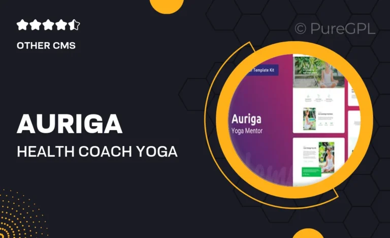 auriga health coach yoga mentor elementor template kit