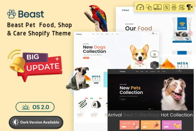 beast pet shop food ecommerce store shopify theme 1