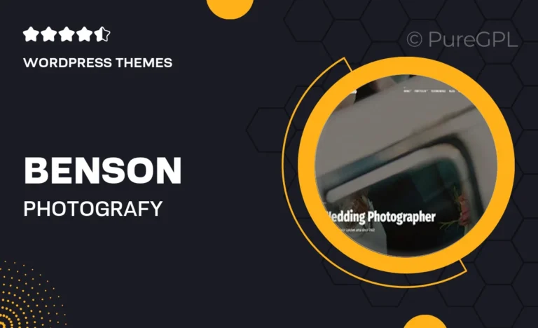 benson photografy wordpress theme
