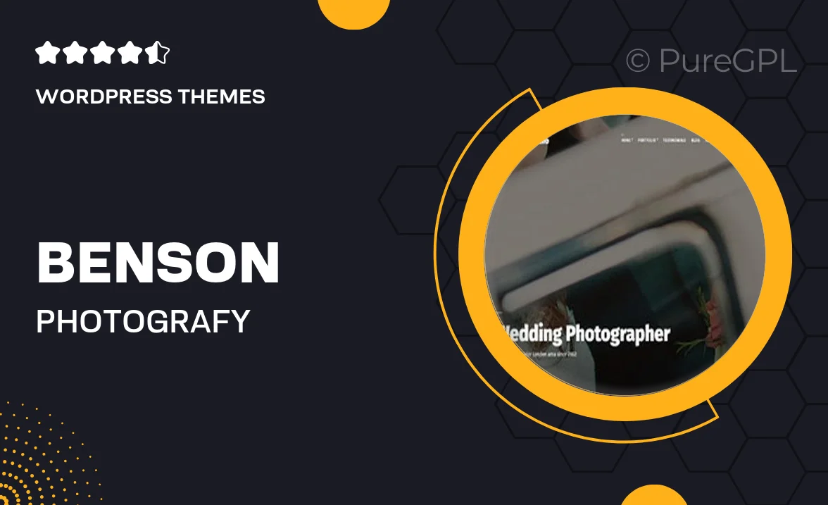 Benson – Photografy WordPress Theme