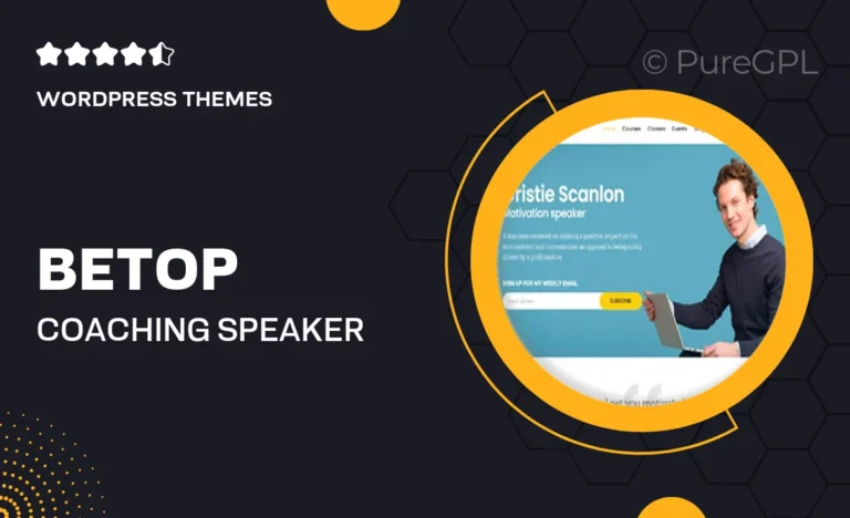 betop coaching speaker wordpress theme