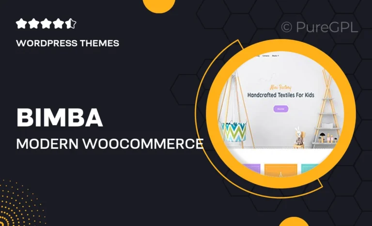 bimba modern woocommerce theme for your craft store