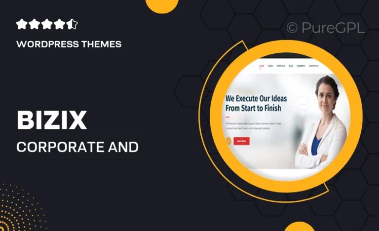 bizix corporate and business wordpress theme