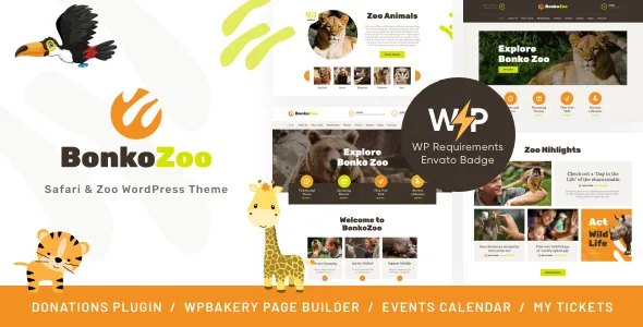 bonko safari zoo wordpress theme 1