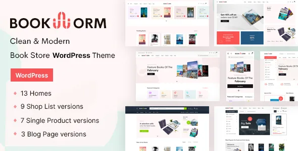 bookworm bookstore bookshop woocommerce theme 1