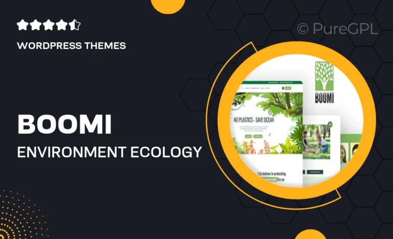 Boomi – Environment & Ecology WordPress Theme
