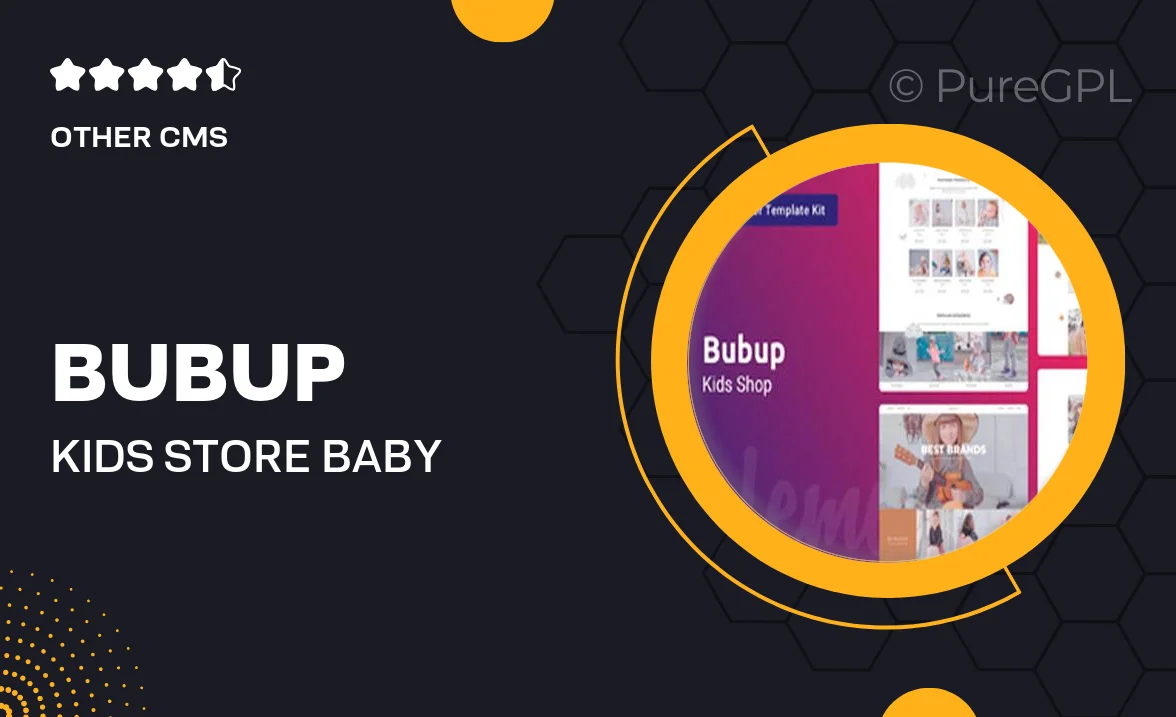 Bubup — Kids Store & Baby Shop Elementor Template Kit